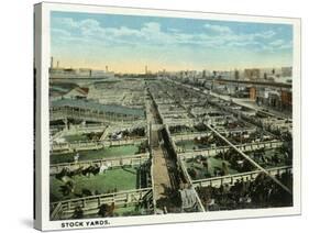 Kansas City, Missouri - General View of the Stockyards-Lantern Press-Stretched Canvas