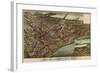 Kansas City, Missouri - Panoramic Map-Lantern Press-Framed Art Print