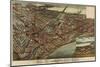 Kansas City, Missouri - Panoramic Map-Lantern Press-Mounted Art Print