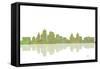 Kansas City Missouri Skyline 1-Marlene Watson-Framed Stretched Canvas