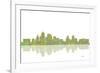 Kansas City Missouri Skyline 1-Marlene Watson-Framed Giclee Print