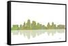 Kansas City Missouri Skyline 1-Marlene Watson-Framed Stretched Canvas