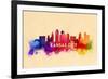 Kansas City, Missouri - Skyline Abstract-Lantern Press-Framed Premium Giclee Print