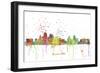 Kansas City Missouri Skyline MCLR 1-Marlene Watson-Framed Premium Giclee Print