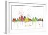 Kansas City Missouri Skyline MCLR 1-Marlene Watson-Framed Premium Giclee Print