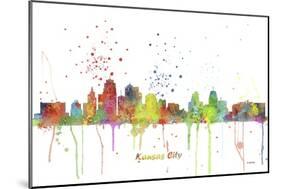 Kansas City Missouri Skyline MCLR 1-Marlene Watson-Mounted Premium Giclee Print