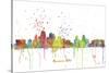 Kansas City Missouri Skyline MCLR 1-Marlene Watson-Stretched Canvas