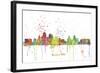 Kansas City Missouri Skyline MCLR 1-Marlene Watson-Framed Giclee Print