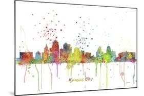 Kansas City Missouri Skyline MCLR 1-Marlene Watson-Mounted Giclee Print