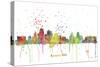 Kansas City Missouri Skyline MCLR 1-Marlene Watson-Stretched Canvas