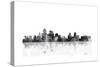 Kansas City Missouri Skyline-Marlene Watson-Stretched Canvas