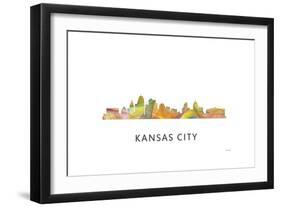 Kansas City Missouri Skyline-Marlene Watson-Framed Giclee Print