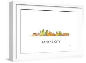 Kansas City Missouri Skyline-Marlene Watson-Framed Giclee Print