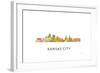 Kansas City Missouri Skyline-Marlene Watson-Framed Giclee Print