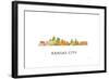 Kansas City Missouri Skyline-Marlene Watson-Framed Giclee Print