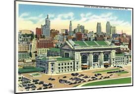 Kansas City, Missouri - Union Station and Skyline View-Lantern Press-Mounted Art Print