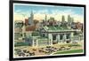 Kansas City, Missouri - Union Station and Skyline View-Lantern Press-Framed Art Print