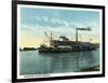 Kansas City, Missouri - View of a Steamer on the Missouri River-Lantern Press-Framed Art Print