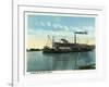 Kansas City, Missouri - View of a Steamer on the Missouri River-Lantern Press-Framed Art Print