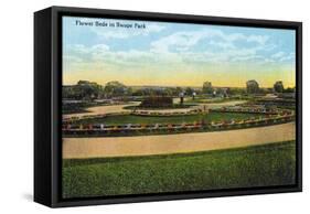 Kansas City, Missouri - View of Flower Beds in Swope Park-Lantern Press-Framed Stretched Canvas