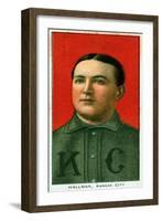 Kansas City, MO, Kansas City Minor League, Bill Hallman, Baseball Card-Lantern Press-Framed Art Print