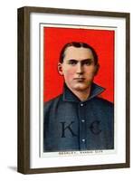 Kansas City, MO, Kansas City Minor League, Jack Beckley, Baseball Card-Lantern Press-Framed Art Print