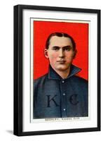 Kansas City, MO, Kansas City Minor League, Jack Beckley, Baseball Card-Lantern Press-Framed Art Print