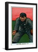 Kansas City, MO, Kansas City Minor League, Lou Ritter, Baseball Card-Lantern Press-Framed Art Print