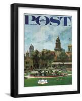 "Kansas City," Saturday Evening Post Cover, September 23, 1961-John Falter-Framed Giclee Print