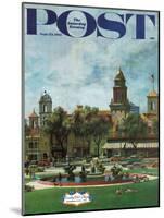 "Kansas City," Saturday Evening Post Cover, September 23, 1961-John Falter-Mounted Giclee Print