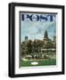 "Kansas City," Saturday Evening Post Cover, September 23, 1961-John Falter-Framed Giclee Print