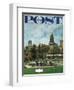 "Kansas City," Saturday Evening Post Cover, September 23, 1961-John Falter-Framed Giclee Print