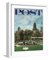 "Kansas City," Saturday Evening Post Cover, September 23, 1961-John Falter-Framed Premium Giclee Print