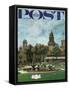 "Kansas City," Saturday Evening Post Cover, September 23, 1961-John Falter-Framed Stretched Canvas