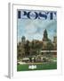 "Kansas City," Saturday Evening Post Cover, September 23, 1961-John Falter-Framed Giclee Print