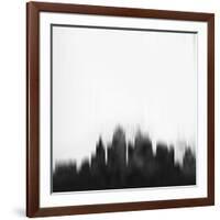 Kansas City Skyline - Black-NaxArt-Framed Art Print