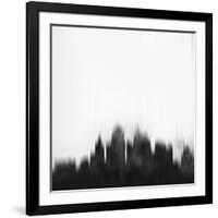 Kansas City Skyline - Black-NaxArt-Framed Art Print