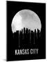 Kansas City Skyline Black-null-Mounted Art Print