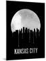 Kansas City Skyline Black-null-Mounted Art Print