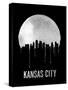 Kansas City Skyline Black-null-Stretched Canvas