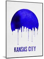 Kansas City Skyline Blue-null-Mounted Art Print