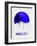 Kansas City Skyline Blue-null-Framed Art Print