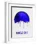 Kansas City Skyline Blue-null-Framed Art Print