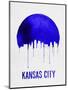 Kansas City Skyline Blue-null-Mounted Art Print