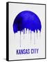 Kansas City Skyline Blue-null-Framed Stretched Canvas