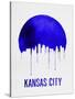 Kansas City Skyline Blue-null-Stretched Canvas