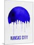 Kansas City Skyline Blue-null-Mounted Art Print