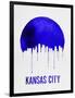 Kansas City Skyline Blue-null-Framed Art Print