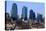 Kansas City skyline from Crown Center, MO-null-Stretched Canvas