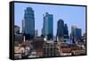 Kansas City skyline from Crown Center, MO-null-Framed Stretched Canvas